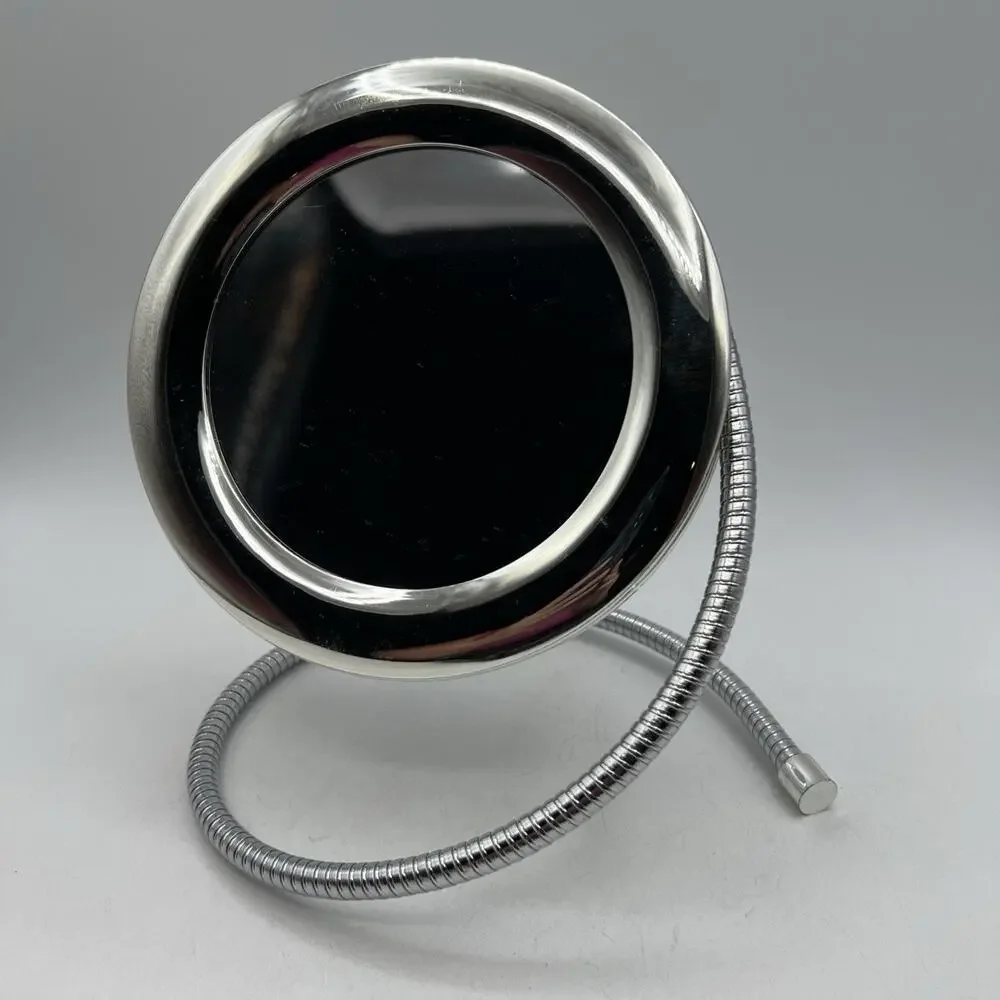 Joy Mangano Handy Hook Mirror 1X 5X Magnification Silver Gooseneck Travel 7